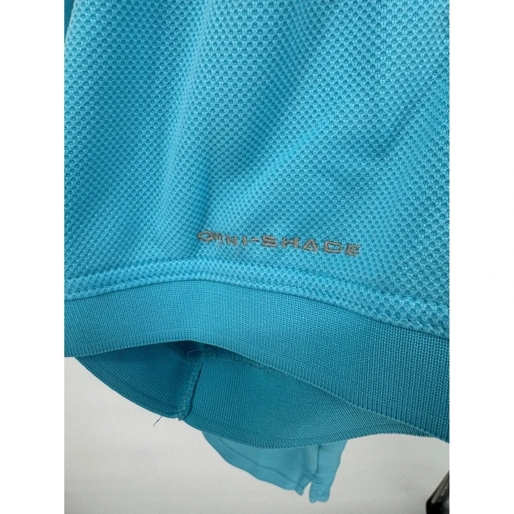 Columbia Mens XL/TG Blue PFG Omni Shade Golf‎ Polo Shirt Short Sleeve